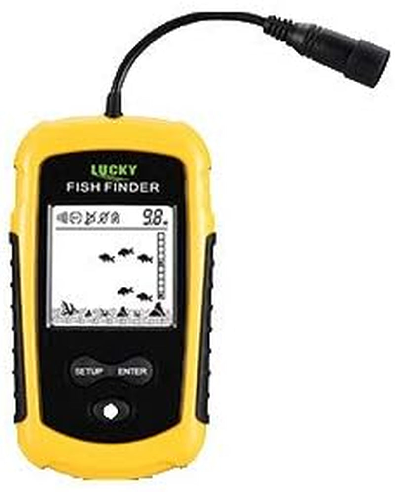 Kayak Handheld Fish Finder Sonar LCD Wired Fish Finder Transducer Boat Water Depth Finders Display FF1108-1
