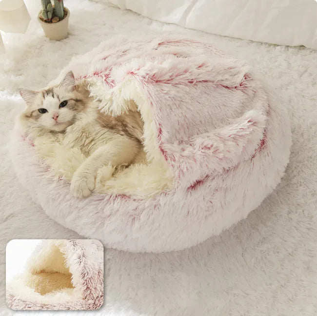 Plush Shell-Shaped Pet Bed