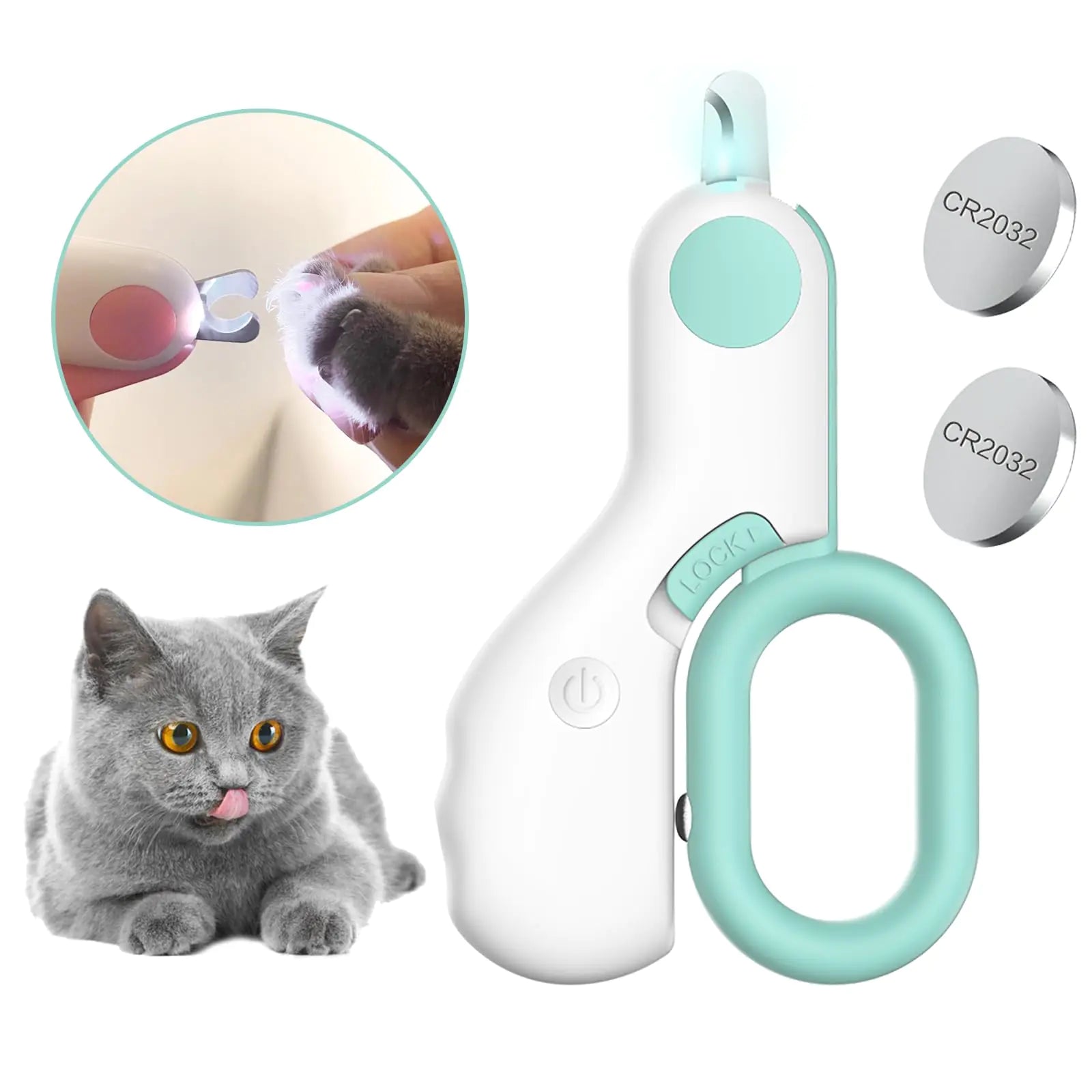 Pet Nail Trimmer with LED - Blue