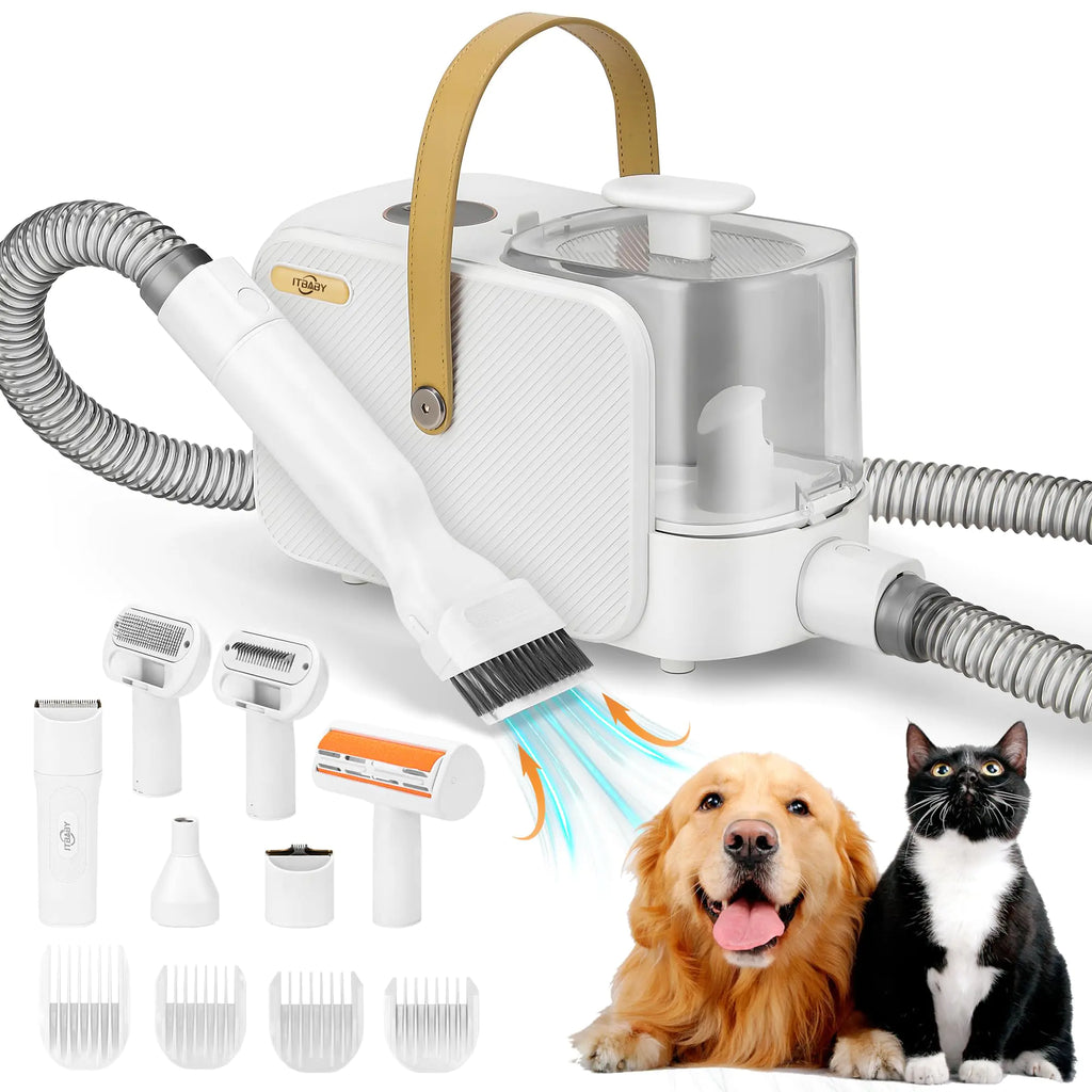 ITBABY 2.5L Dog Grooming Kit & Vacuum Suction 99% Pet Hair