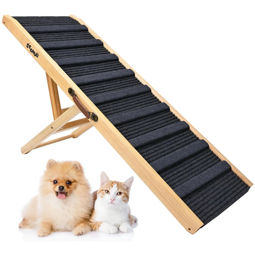 Deluxe Adjustable Pet Ramp for Beds and SUVs