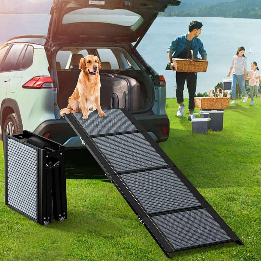 Extra Long 71" Portable Dog Car Ramp with Non-Slip Surface
