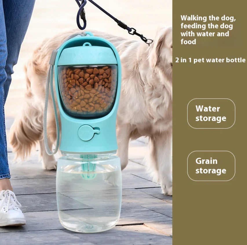 Portable 2-in-1 Pet Water Bottle