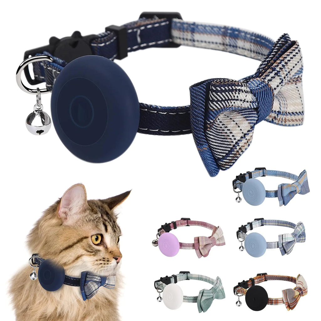 Silicone Waterproof Airtag Cat Collar with Bell